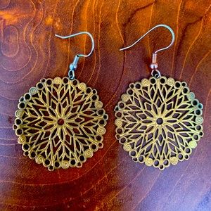 Beautiful boho metal earrings